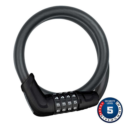 Tresor 6415C Cable with combination lock, 15mm x 85cm (2.8')