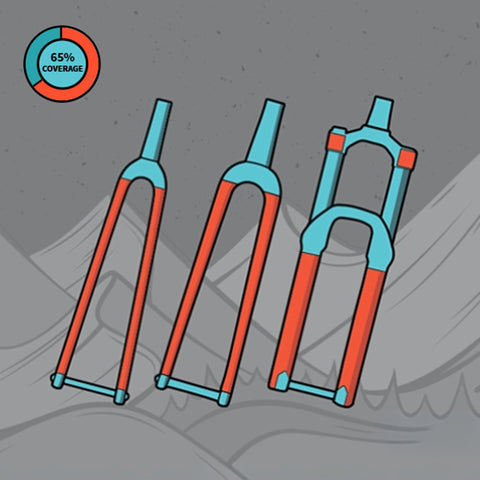 Mud Sweat and Gears - Covered Fork Paint Protection Kit (Installed)