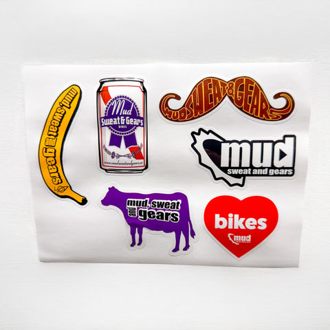 Mud Sweat and Gears - Sticker 6-Pack